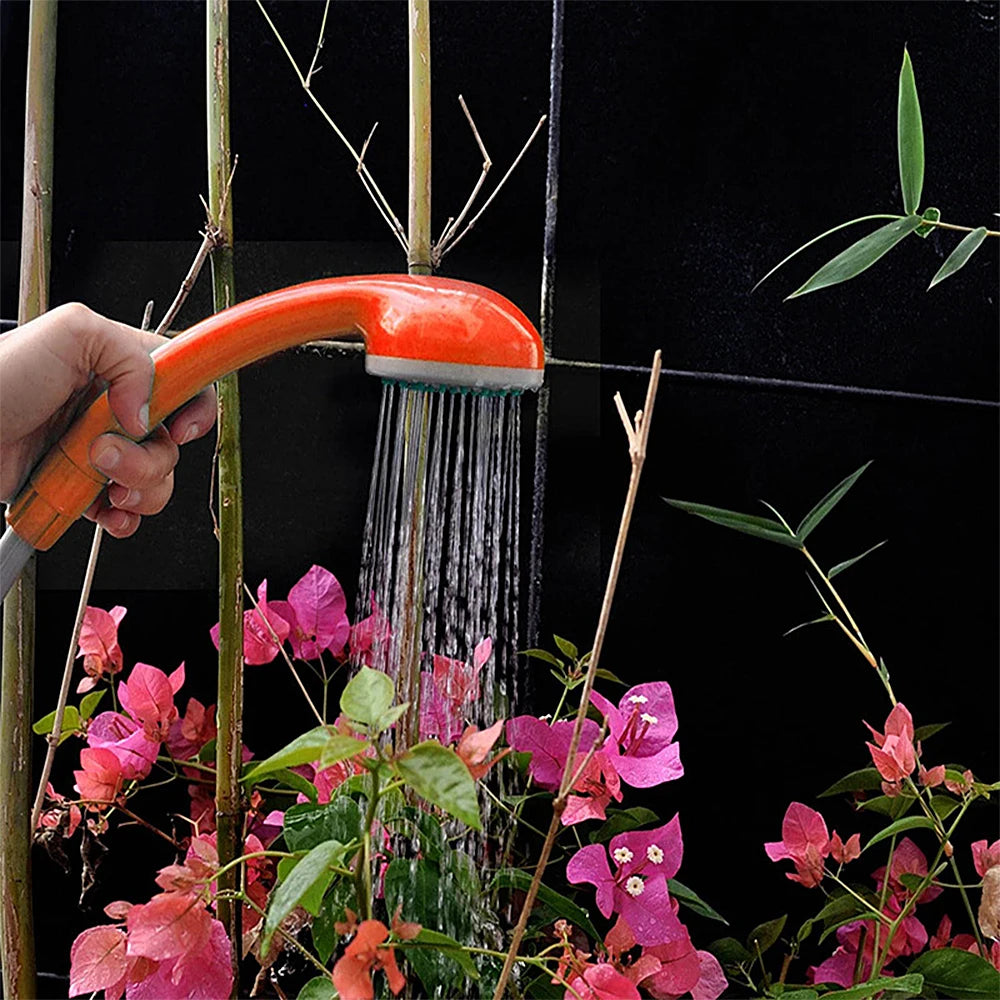 Tomshoo Portable Camping Shower Outdoor Camping Shower Pump Rechargeable Shower Head Outdoor Traveling Equipment Hiking Supplies