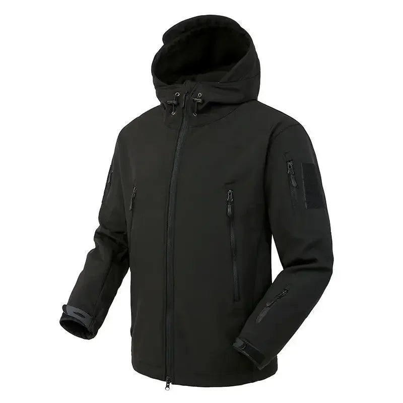 5XL 6XL Men's Tactical Hiking Shark Skin Soft Shell Wind Proof Waterproof Hooded Thermal Outdoors Field Tactical Jacket Pants