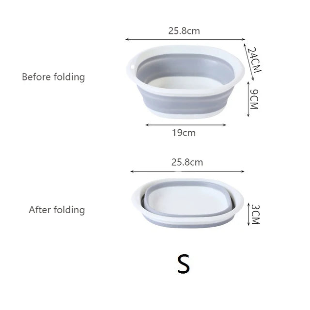Folding Wash Basin Multi-purpose Washbasin Lightweight Hanging Collapsible Basin for Camping Sink and RV Sinks Cleaning Tool