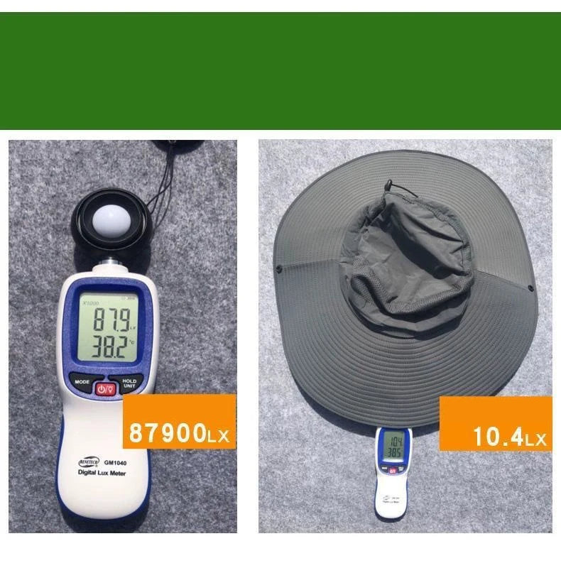 15cm Large Cap Polyester Sun Hat UV Protection Breathable Mesh Cap Foldable Fisher Hat Outdoor Fishing Hiking Beach Caps