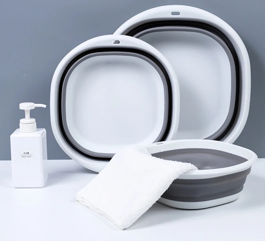 Folding Wash Basin Multi-purpose Washbasin Lightweight Hanging Collapsible Basin for Camping Sink and RV Sinks Cleaning Tool
