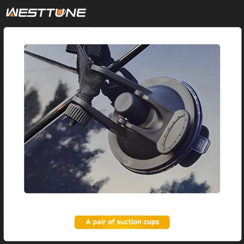 WESTTUNE Portable Car Awning Tarp Lightweight Vehicle Awning for Camping Outdoor Rear Vehicle Awning Shelter for Van MPV Campers