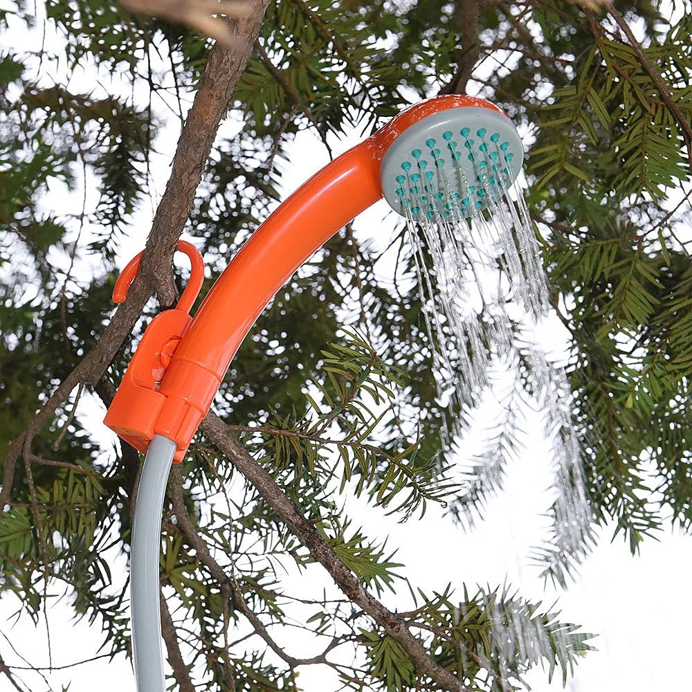 Tomshoo Portable Camping Shower Outdoor Camping Shower Pump Rechargeable Shower Head Outdoor Traveling Equipment Hiking Supplies