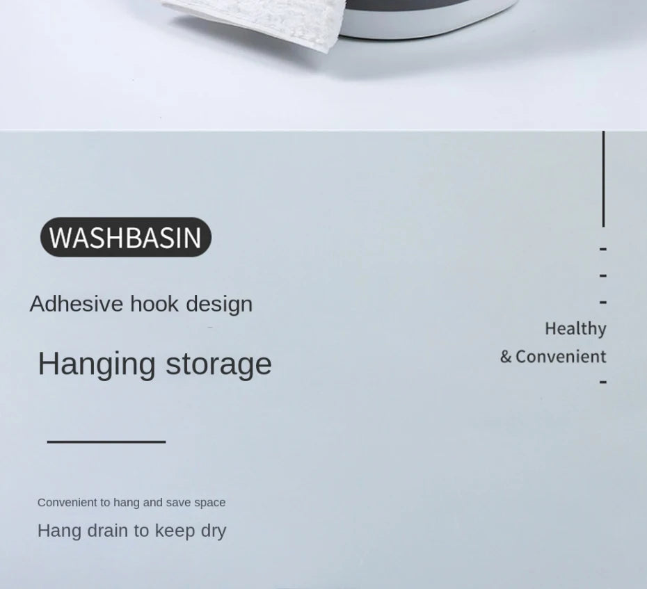 Folding Wash Basin Multi-purpose Washbasin Lightweight Hanging Collapsible Basin for Camping Sink and RV Sinks Cleaning Tool