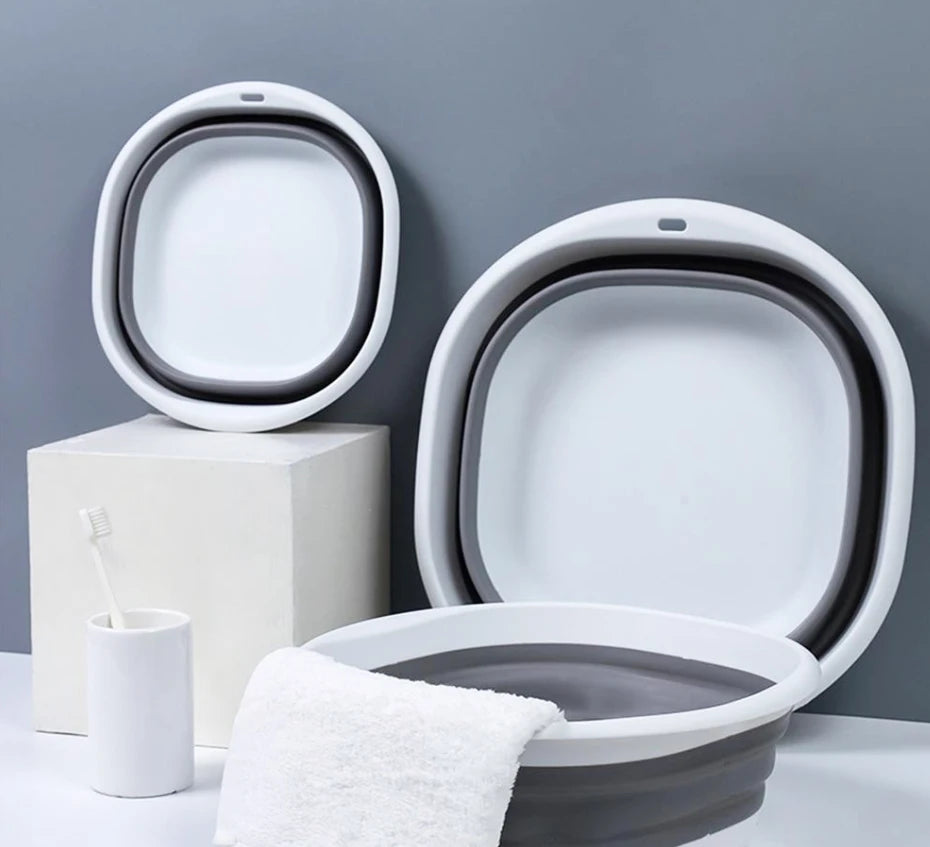 Folding Wash Basin Multi-purpose Washbasin Lightweight Hanging Collapsible Basin for Camping Sink and RV Sinks Cleaning Tool