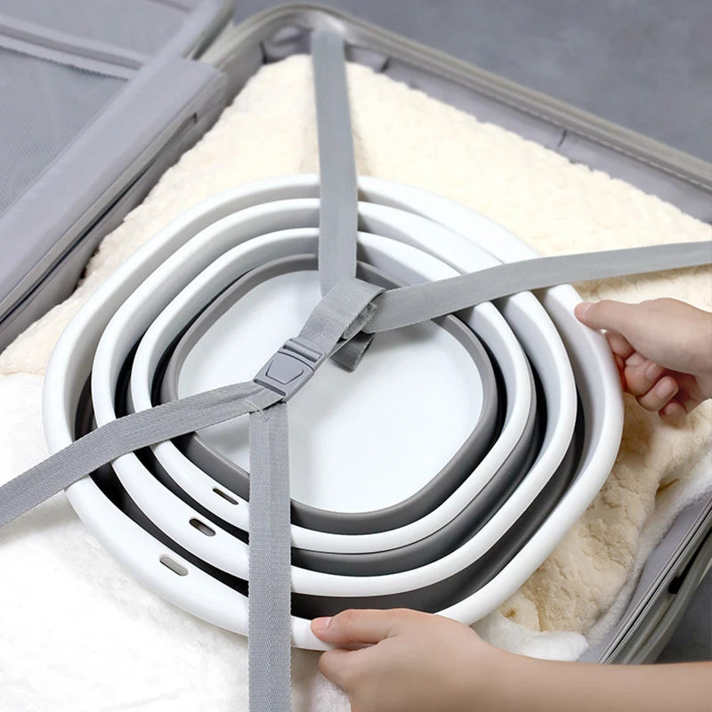 Folding Wash Basin Multi-purpose Washbasin Lightweight Hanging Collapsible Basin for Camping Sink and RV Sinks Cleaning Tool