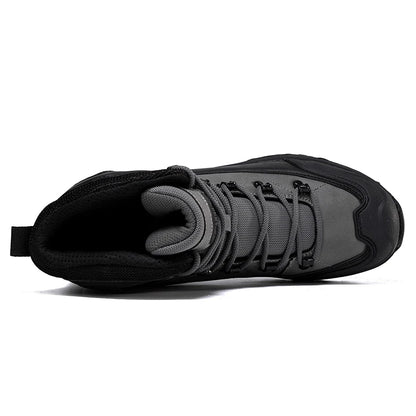 Men's Waterproof Leather Desert Boots Non-Slip Lightweight Work Safty Shoes Breathable Non-Slip Hunting Hiking Work Boots Men