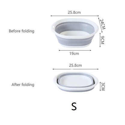 Folding Wash Basin Multi-purpose Washbasin Lightweight Hanging Collapsible Basin for Camping Sink and RV Sinks Cleaning Tool