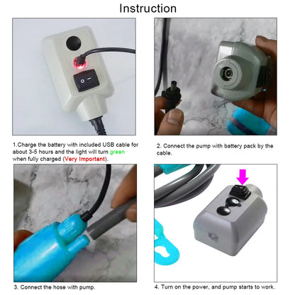 Tomshoo Portable Camping Shower Outdoor Camping Shower Pump Rechargeable Shower Head Outdoor Traveling Equipment Hiking Supplies