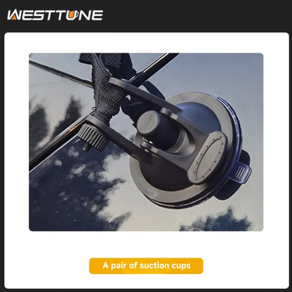 WESTTUNE Portable Car Awning Tarp Lightweight Vehicle Awning for Camping Outdoor Rear Vehicle Awning Shelter for Van MPV Campers