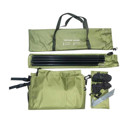 WESTTUNE Portable Car Awning Tarp Lightweight Vehicle Awning for Camping Outdoor Rear Vehicle Awning Shelter for Van MPV Campers