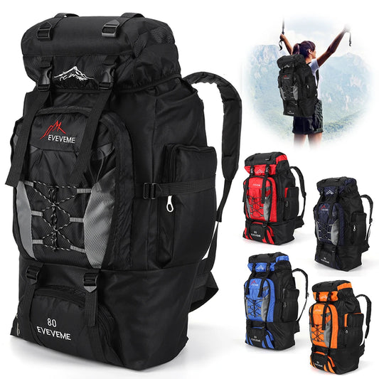 80L Outdoor Mountaineering Backpack For Men And Women