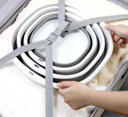 Folding Wash Basin Multi-purpose Washbasin Lightweight Hanging Collapsible Basin for Camping Sink and RV Sinks Cleaning Tool