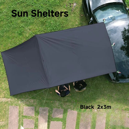 WESTTUNE Portable Car Awning Tarp Lightweight Vehicle Awning for Camping Outdoor Rear Vehicle Awning Shelter for Van MPV Campers