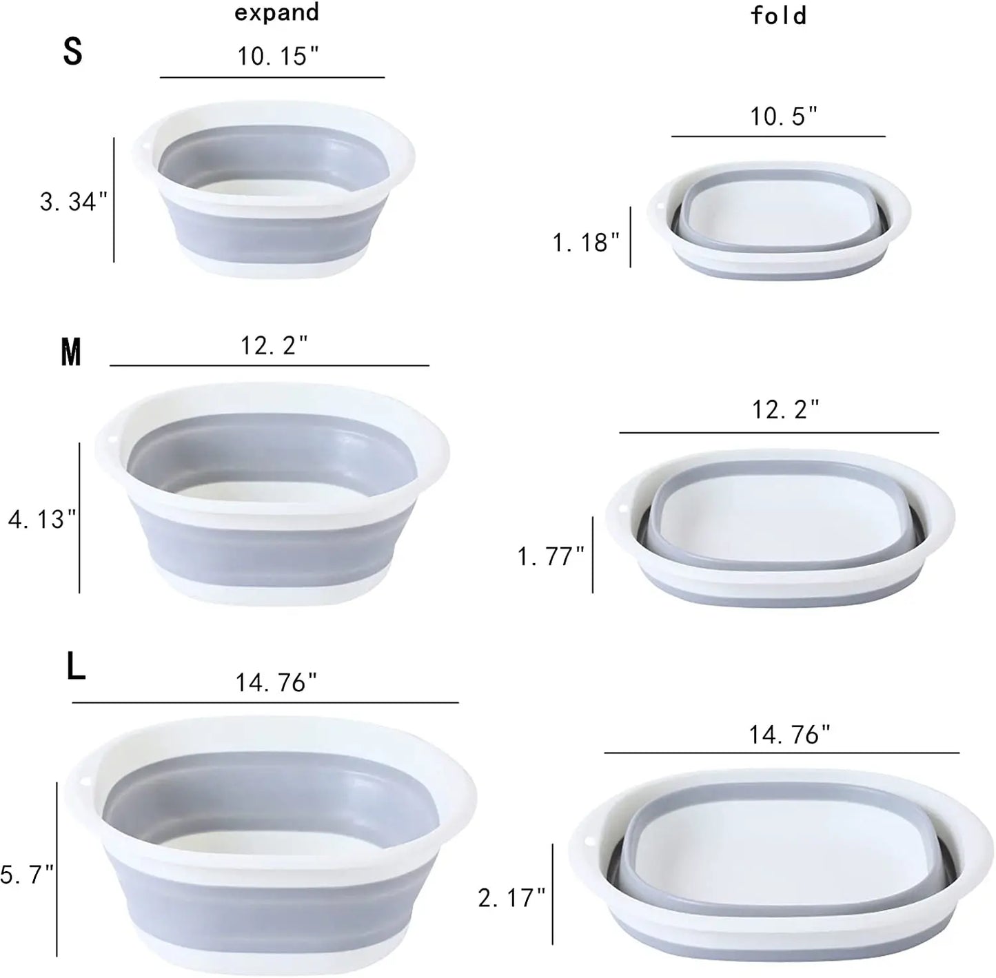Folding Wash Basin Multi-purpose Washbasin Lightweight Hanging Collapsible Basin for Camping Sink and RV Sinks Cleaning Tool
